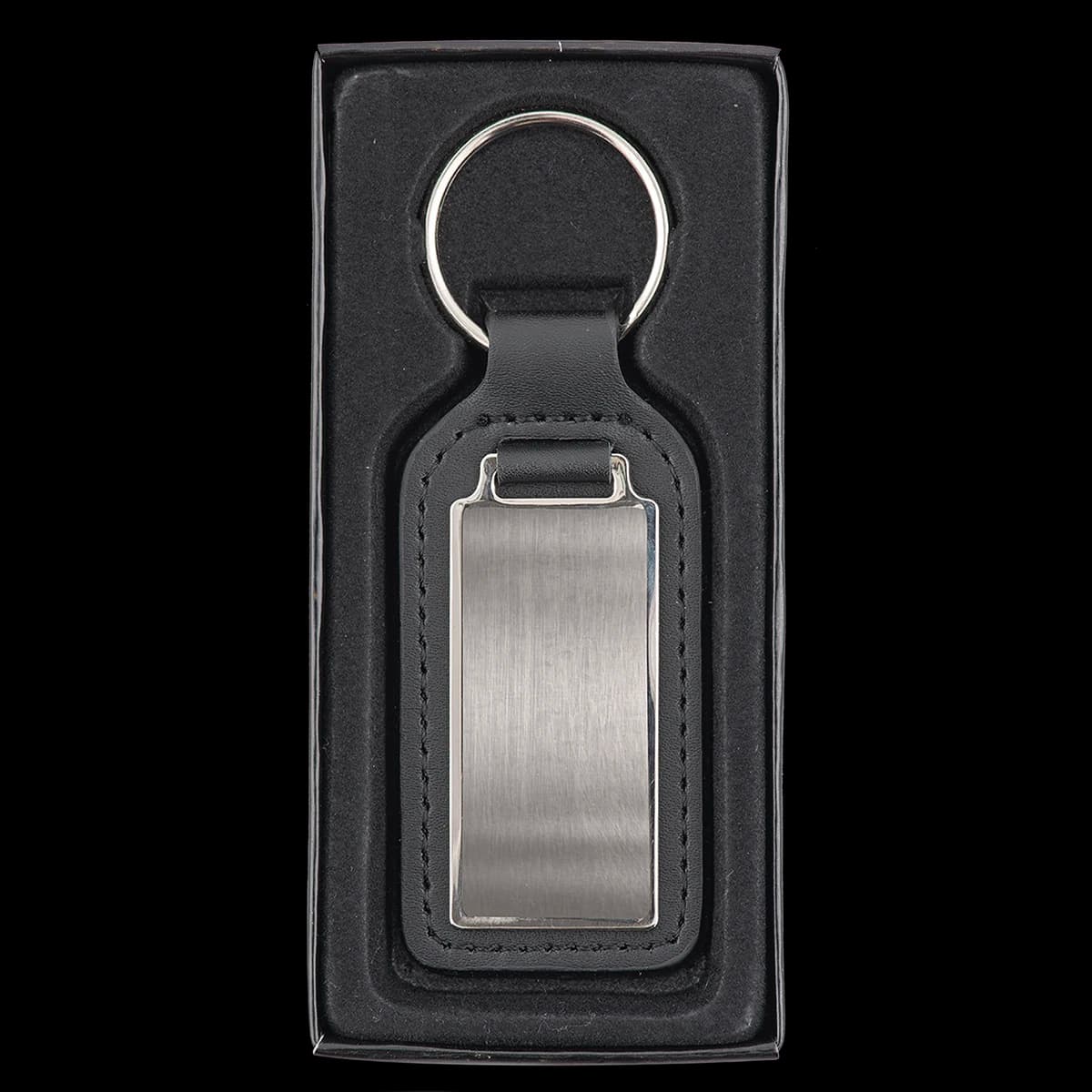 Keyring (Emperor Rectangular) - Silver/Black (Incl. Box)